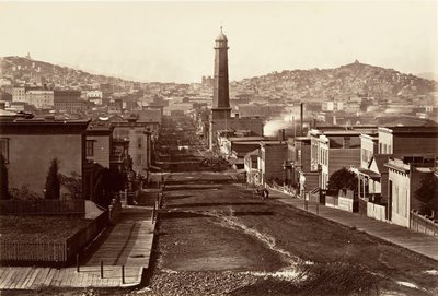 First Street, San Francisco, 1864, vytištěno ca. 1876. od Carleton Emmons Watkins