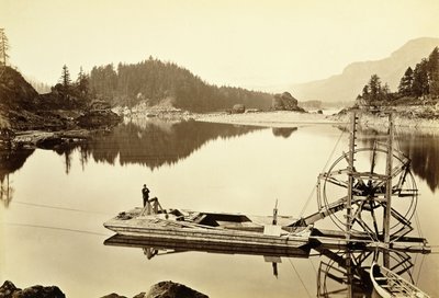 Plovoucí kolo lososa, Kaskády, 1867 od Carleton E. Watkins