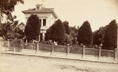 Rezidence Charlese Bernarda. 312 Oak Street, San Francisco, Kalifornie, ca. 1876. od Carleton Emmons Watkins