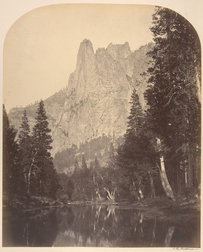 River View, Sentinel, 3270 stop, 1861. od Carleton Emmons Watkins