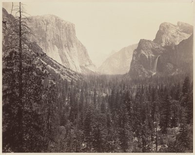Yosemitské údolí z Mariposa Trail, 1865-1866. od Carleton Emmons Watkins
