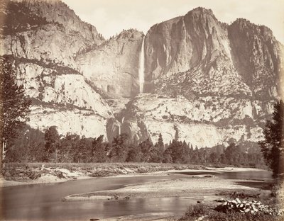 Yosemitské vodopády, 2 634 stop, ca. 1872, vytištěno ca. 1876. od Carleton Emmons Watkins