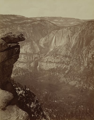 Yosemitské vodopády z Glacier Point, 1865-66, vytištěno ca. 1875. od Carleton Emmons Watkins