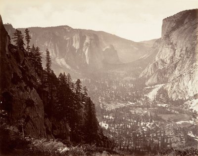 Yosemitské údolí od Glacier Point, ca. 1872, vytištěno ca. 1876. od Carleton Emmons Watkins