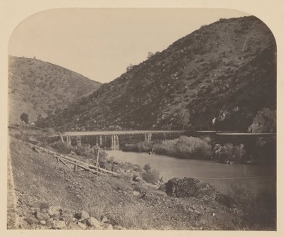 Přehrada Benton, řeka Merced od Carleton Watkins