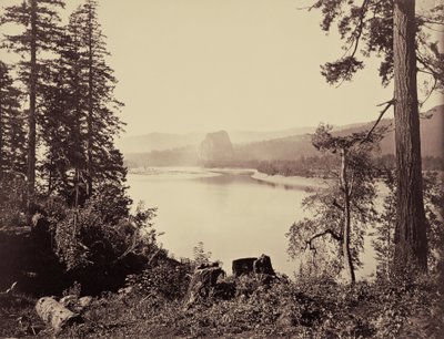 Castle Rock, řeka Columbia od Carleton Watkins