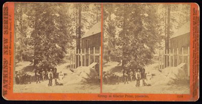 Skupina na Glacier Point, Yosemite od Carleton Watkins