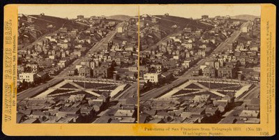 Panorama San Franciska z Telegraph Hill, Washington Square od Carleton Watkins