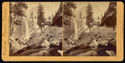Pic, z Vernal Fall, 300 stop, Yosemitské údolí, Mariposa County, Cal od Carleton Watkins