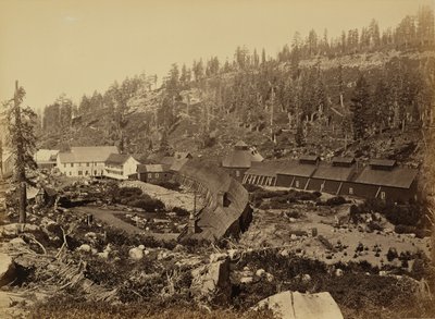 Vrcholová stanice se západním koncem tunelu, C.P.R.R. od Carleton Watkins