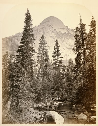 Tacoye [sic] - Severní kopule, 3729 stop. Yo Semite od Carleton Watkins