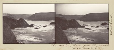 Řeka Albion od pobřeží, Mendocino od Carleton Watkins