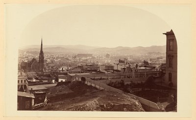 [Pohled z rezidence pana Crockera, Cal St. Hill, jihovýchodní pohled] od Carleton Watkins