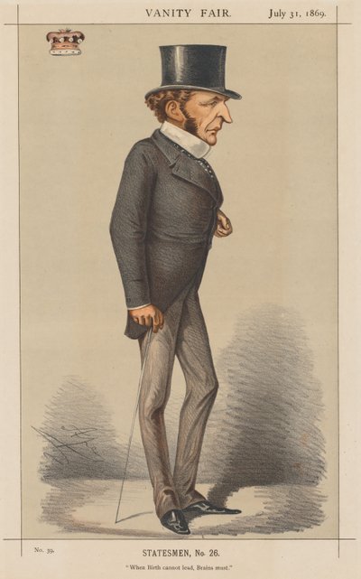 Vanity Fair: Státník č. 26 "Když Zrození nemůže vést, musí Mozky." od Carlo (Ape) Pellegrini