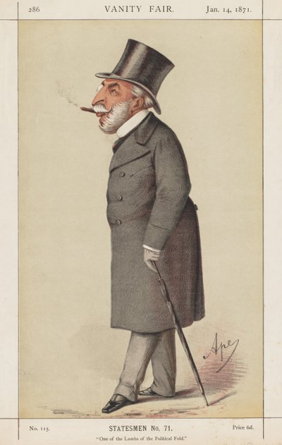 Vanity Fair: Statesman, č. 71 „Jedno z jehňátek politického záhybu“ od Carlo (Ape) Pellegrini