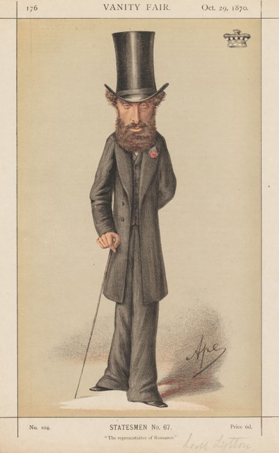 Vanity Fair: Státníci č. 67 „Představitel romantiky“ od Carlo (Ape) Pellegrini