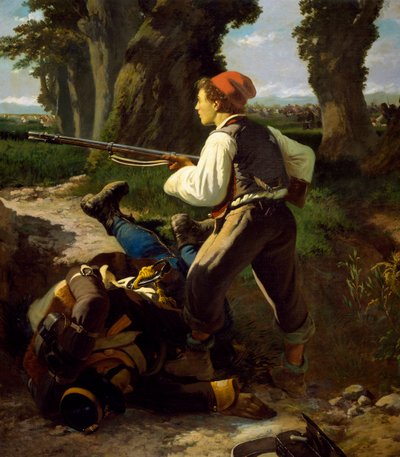 Pasquale Cova v bitvě u Varese, 26. května 1859, Carlo Ademollo (1825-1911) od Carlo Ademollo