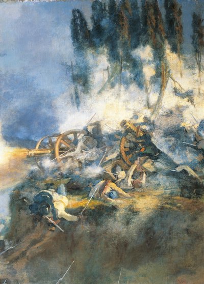 Druhá válka za nezávislost – bitva u San Martina, 24. června 1859, maloval Carlo Ademollo od Carlo Ademollo