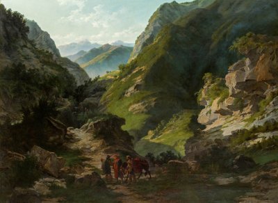 Cestovatelé v horách od Carlo Ademollo