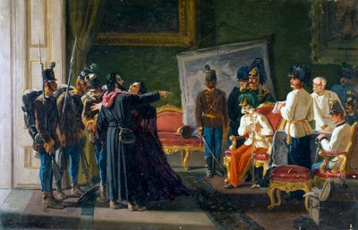Ugo Bassi a jeho sestra Carlotta ve Villa Spada, cca 1866, olej na plátně, Carlo Ademollo (1825-1911) od Carlo Ademollo