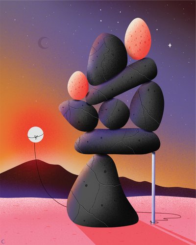 Proti slunci, proti nám, 2020 (digitální ilustrace) od Carlo Alberto Giardina