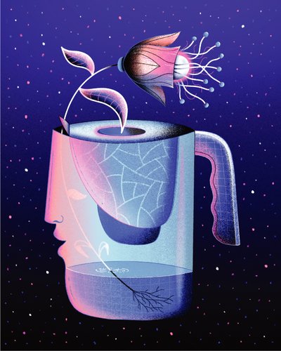 Malé změny pro nové květiny, 2020 (digitální ilustrace) od Carlo Alberto Giardina