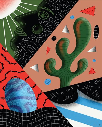 Kdo je ten virus, 2019 (digitální ilustrace) od Carlo Alberto Giardina