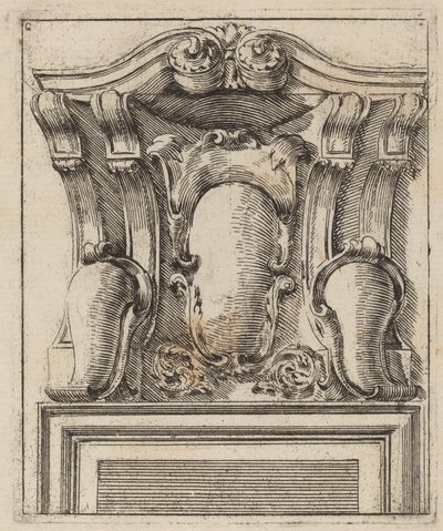 Architektonický motiv se třemi štíty od Carlo Antonio Buffagnotti