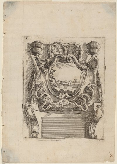 Architektonický motiv s krajinou od Carlo Antonio Buffagnotti