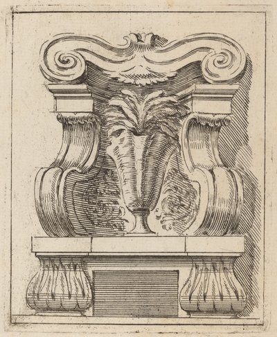 Architektonický motiv s vázou od Carlo Antonio Buffagnotti