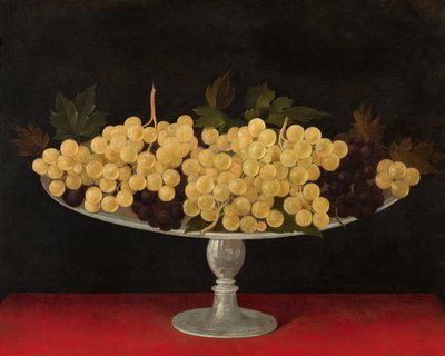 Kovová deska s hrozny, verso (olej na kovové desce) od Carlo Antonio Procaccini