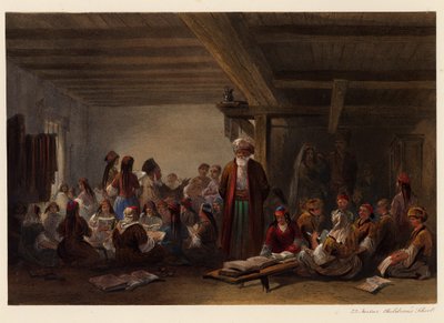 Dětská škola Krymských Tatarů, 1856 od Carlo Bossoli