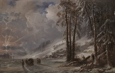 Les na úpatí pohoří Ural, 1872. od Carlo Bossoli