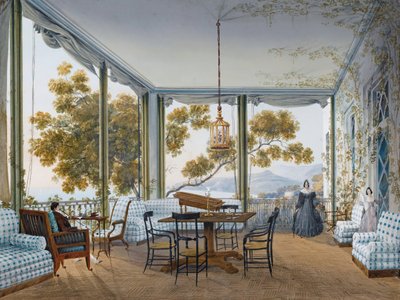 Interiér v Naryshkinském paláci Miskhor, 1841-1842. od Carlo Bossoli