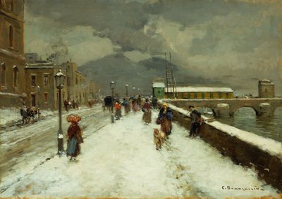 Bouřlivý zimní den, od Carlo Brancaccio