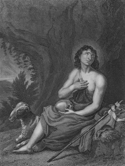 St John in the Wilderness (rytina) od Carlo Cignani