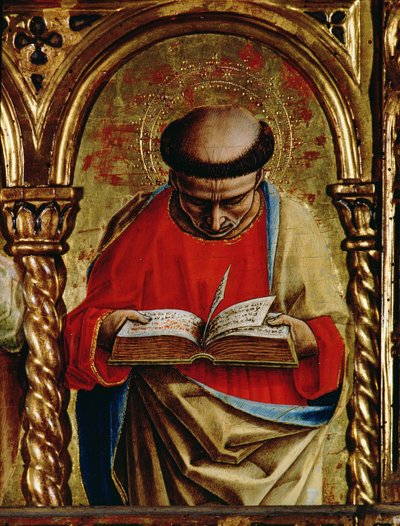Sv. Matouš, detail z polyptychu SantEmidio, 1473 tempera na detailu panelu 76636 od Carlo Crivelli