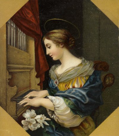 Svatá Cecílie hraje na varhany od Carlo Dolci