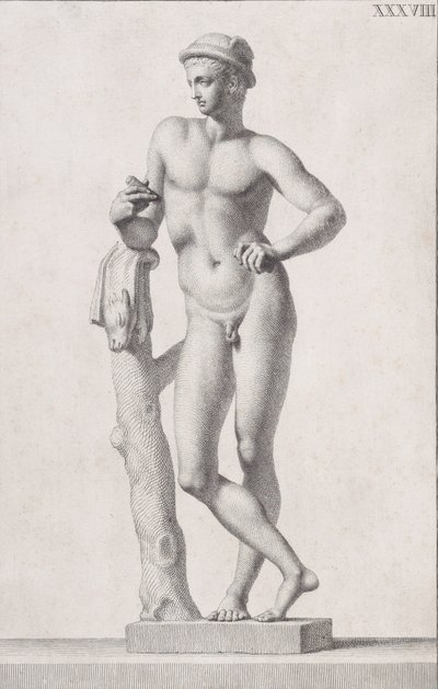Socha Merkura, 1734 od Carlo Gregori