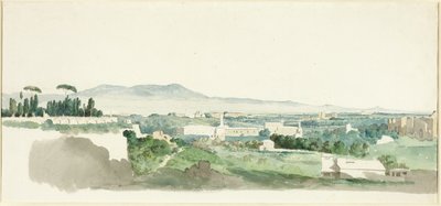 Pohled z Palatine Hill, Řím, Alban Hills v dálce od Carlo Labruzzi