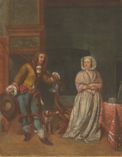 Lovec na návštěvě u dámy, 17831786. od Carlo Lasinio