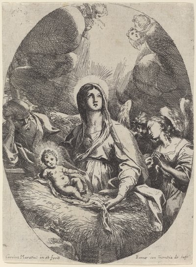 Svatá rodina s anděly od Carlo Maratta