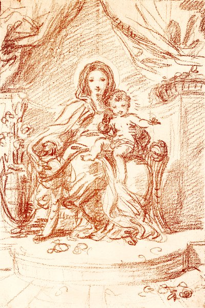 Madonna studuje od Carlo Maratta or Maratti