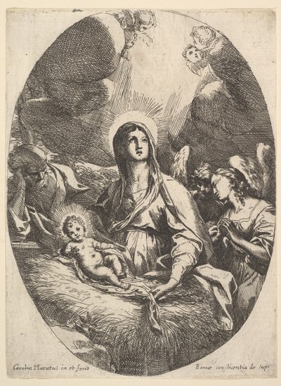 Klanění andělů. od Carlo Maratta or Maratti