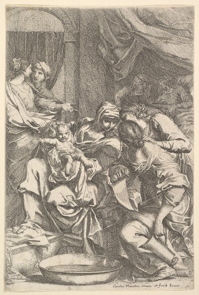 Narození Panny. od Carlo Maratta or Maratti