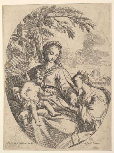 Svatba svaté Kateřiny. od Carlo Maratta or Maratti