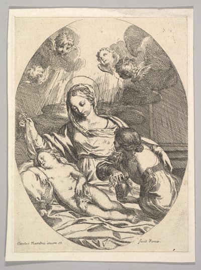 Panna s dítětem se svatou Marií Magdalenou. od Carlo Maratta or Maratti