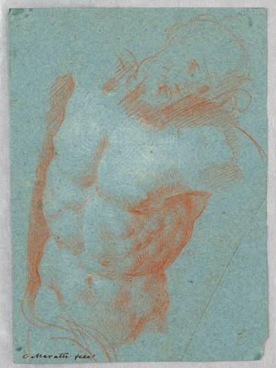Kresba, Torzo mrtvého Krista, 1650-1700 od Carlo Maratti