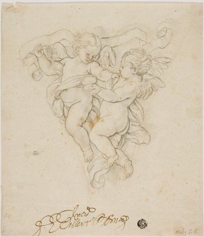 Spandrelová dekorace se dvěma putti od Carlo Maratti