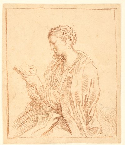 Žena čte, v profilu vlevo od Carlo Maratti